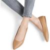 image:imageDREAM PAIRS Womens Dress Pointed Toe Flats Ballet Comfort Soft Slip On Casual Flat Shoes for Work Office BusinessNude Pu