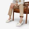 image:imageDREAM PAIRS Womens Heels Pointed Toe Kitten Heels Pump Shoes Whitepu  10 SDPU2313W