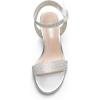 image:imageDREAM PAIRS Womens Open Toe Ankle Strap Low Block Chunky Heels Sandals Party Dress Pumps ShoesSilverClearrhinestone