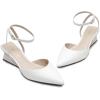 image:imageDREAM PAIRS Womens Pointed Toe Chunky Heels Pump Shoes White  7 SDPU2337W