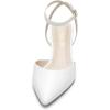 image:imageDREAM PAIRS Womens Pointed Toe Chunky Heels Pump Shoes White  7 SDPU2337W