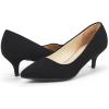 image:imageDREAM PAIRS Womens Pumps Kitten Heel Pointed Toe Shoes for Women Comfortable Office Work Dress ShoesBlackNubuck