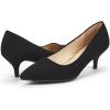image:imageDREAM PAIRS Womens Pumps Kitten Heel Pointed Toe Shoes for Women Comfortable Office Work Dress ShoesBlackSuede