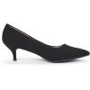 image:imageDREAM PAIRS Womens Pumps Kitten Heel Pointed Toe Shoes for Women Comfortable Office Work Dress ShoesBlackSuede