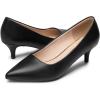 image:imageDREAM PAIRS Womens Pumps Kitten Heel Pointed Toe Shoes for Women Comfortable Office Work Dress ShoesBlackpu
