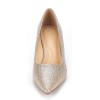 image:imageDREAM PAIRS Womens Pumps Kitten Heel Pointed Toe Shoes for Women Comfortable Office Work Dress ShoesGoldGlitter