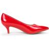 image:imageDREAM PAIRS Womens Pumps Kitten Heel Pointed Toe Shoes for Women Comfortable Office Work Dress ShoesRedPat