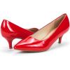 image:imageDREAM PAIRS Womens Pumps Kitten Heel Pointed Toe Shoes for Women Comfortable Office Work Dress ShoesRedPat
