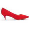 image:imageDREAM PAIRS Womens Pumps Kitten Heel Pointed Toe Shoes for Women Comfortable Office Work Dress ShoesRedSuede