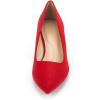 image:imageDREAM PAIRS Womens Pumps Kitten Heel Pointed Toe Shoes for Women Comfortable Office Work Dress ShoesRedSuede