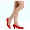image:imageDREAM PAIRS Womens Pumps Kitten Heel Pointed Toe Shoes for Women Comfortable Office Work Dress ShoesRedSuede