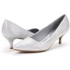 image:imageDREAM PAIRS Womens Pumps Kitten Heel Pointed Toe Shoes for Women Comfortable Office Work Dress ShoesSilverGlitter