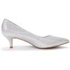 image:imageDREAM PAIRS Womens Pumps Kitten Heel Pointed Toe Shoes for Women Comfortable Office Work Dress ShoesSilverGlitter