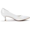 image:imageDREAM PAIRS Womens Pumps Kitten Heel Pointed Toe Shoes for Women Comfortable Office Work Dress ShoesWhitePat