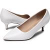 image:imageDREAM PAIRS Womens Pumps Kitten Heel Pointed Toe Shoes for Women Comfortable Office Work Dress ShoesWhitepu