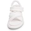 image:imageDREAM PAIRS Womens SDFS2334W Womens Strappy Flat Sandals Slip On Open Toe Comfot Slides for Summer White Size 9
