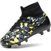 image:imageDREAM PAIRS Boys Football Cleats Youth High Top Firm Ground Soccer Shoes for LittleBig KidsBlackNeonGreen