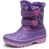 image:imageDREAM PAIRS Boys Girls Snow Boots WaterResistant Outdoor Sport Warm Cozy AntiSlip Cute Ankle Winter Shoes for ToddlerLittleBig KidPurple