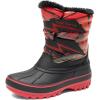 image:imageDREAM PAIRS Boys Girls Snow Boots WaterResistant Outdoor Sport Warm Cozy AntiSlip Cute Ankle Winter Shoes for ToddlerLittleBig KidRedBlack