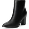 image:imageDREAM PAIRS Womens Ankle Boots Chunky Block Heel BootiesBlackPu