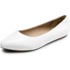 image:imageDREAM PAIRS Womens Dress Pointed Toe Flats Ballet Comfort Soft Slip On Casual Flat Shoes for Work Office BusinessWhitePu