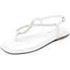 image:imageDREAM PAIRS Womens Flat Sandals Dressy Rhinestone Thong Ankle Strap Summer Gladiator SandalsWhite
