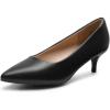 image:imageDREAM PAIRS Womens Pumps Kitten Heel Pointed Toe Shoes for Women Comfortable Office Work Dress ShoesBlackpu