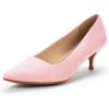image:imageDREAM PAIRS Womens Pumps Kitten Heel Pointed Toe Shoes for Women Comfortable Office Work Dress ShoesPinkSuede