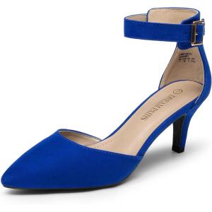 image:imageDREAM PAIRS Kitten Heel Low Heel for Women Closed Pointed Toe Pumps Wedding Party Sexy Dress Shoes LowpointedRoyalBlue