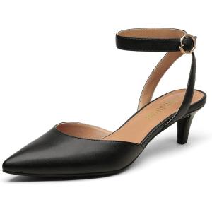 image:imageDREAM PAIRS Kitten Heels for Women Low Heel Dress Shoes Wedding Dress Closed Toe Pump Shoes LunaBlack