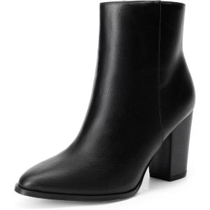 image:imageDREAM PAIRS Womens Ankle Boots Chunky Block Heel BootiesBlackPu