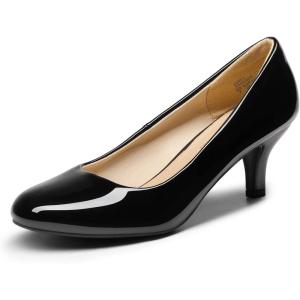 image:imageDREAM PAIRS Womens Dress Comfortable Low Heel Pump ShoesBlackPat