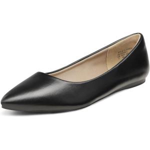 image:imageDREAM PAIRS Womens Dress Pointed Toe Flats Ballet Comfort Soft Slip On Casual Flat Shoes for Work Office BusinessBlackPu