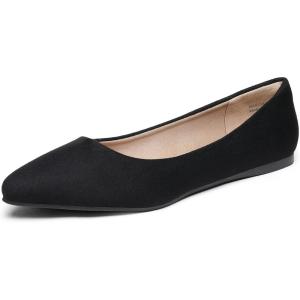 image:imageDREAM PAIRS Womens Dress Pointed Toe Flats Ballet Comfort Soft Slip On Casual Flat Shoes for Work Office BusinessBlackSuede