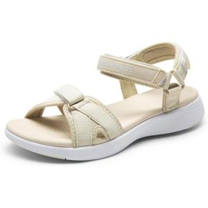 image:imageDREAM PAIRS Womens Sport Athletic Sandals Outdoor Hiking SandalsBeigeWhite