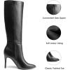 image:imageDREAM PAIRS Knee High Boots for Women Sexy Pointed Toe Stiletto High Heel Boots Fashion amp Classic Dress ShoesBlackpu