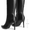 image:imageDREAM PAIRS Knee High Boots for Women Sexy Pointed Toe Stiletto High Heel Boots Fashion amp Classic Dress ShoesBlackpu