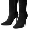 image:imageDREAM PAIRS Knee High Boots for Women Sexy Pointed Toe Stiletto High Heel Boots Fashion amp Classic Dress ShoesBlacksede