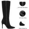 image:imageDREAM PAIRS Knee High Boots for Women Sexy Pointed Toe Stiletto High Heel Boots Fashion amp Classic Dress ShoesBlacksede