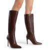 image:imageDREAM PAIRS Knee High Boots for Women Sexy Pointed Toe Stiletto High Heel Boots Fashion amp Classic Dress ShoesBrown