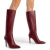 image:imageDREAM PAIRS Knee High Boots for Women Sexy Pointed Toe Stiletto High Heel Boots Fashion amp Classic Dress ShoesBurgundy