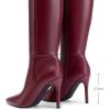 image:imageDREAM PAIRS Knee High Boots for Women Sexy Pointed Toe Stiletto High Heel Boots Fashion amp Classic Dress ShoesBurgundy