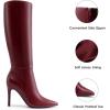 image:imageDREAM PAIRS Knee High Boots for Women Sexy Pointed Toe Stiletto High Heel Boots Fashion amp Classic Dress ShoesBurgundy
