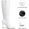 image:imageDREAM PAIRS Knee High Boots for Women Sexy Pointed Toe Stiletto High Heel Boots Fashion amp Classic Dress ShoesWhitepu