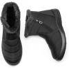 image:imageDREAM PAIRS Winter Boots for Women Warm Fur Lined with Zipper Flat Ankle Boots Comfortable Lightweight Outdoor Indoor BootiesBlack