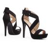 image:imageDREAM PAIRS Womens Baby Blue Suede Cross Strap Open Toe High Stilettos Party Pump Platform Heel Sandal CBlackSuede  8 Charlotte