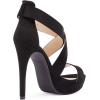 image:imageDREAM PAIRS Womens Baby Blue Suede Cross Strap Open Toe High Stilettos Party Pump Platform Heel Sandal CBlackSuede  8 Charlotte