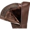 image:imageDREAM PAIRS Womens Faux Fur Knee High Boot Round Toe Fall Winter BootsBrown