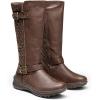 image:imageDREAM PAIRS Womens Faux Fur Knee High Boot Round Toe Fall Winter BootsBrown