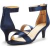 image:imageDREAM PAIRS Womens FionaW Navy Fashion Stilettos Open Toe Pump Heeled Sandals Size 7W US